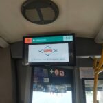 видеореклама на мониторе в автобусе Минск