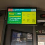 видеореклама на мониторе в автобусе Минск