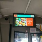 видеореклама на мониторе в автобусе Минск